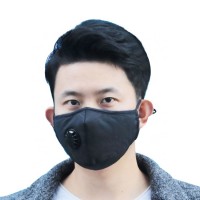 anti dust smog washable pm 2.5 black face mask